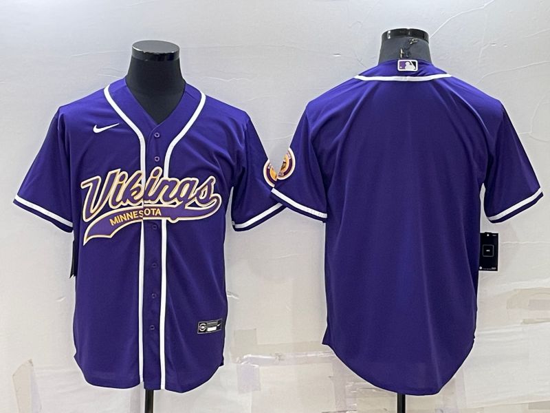 Men Minnesota Vikings Blank Purple 2022 Nike Co branded NFL Jerseys